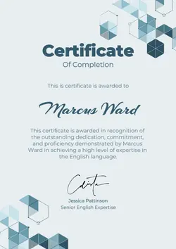 Non-marketing Certificate Geometric