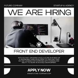 Modern Shape Style Hiring Instagram Post