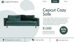 Furniture Promotion Page Blue White