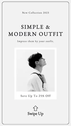 Fashion Industry Promotion New Collection 2023 Instagram Story Black Modern