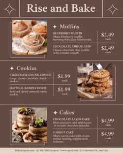 Food Menu Brown Instagram Portrait