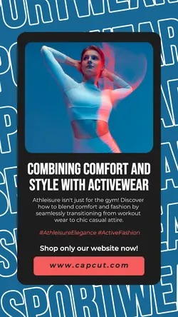 Blue and Black Modern Sportwear Instagram Story