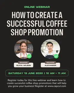 Brown Modern Online Webinar Instagram Post