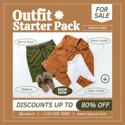 Outfit Starter Pack Promotion Instagram Post Casual Tone 