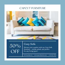 Cozy Sofa Furniture for Instagram Post