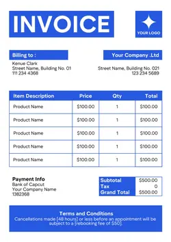 Minimalist Business Invoice Design