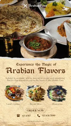Food & Beverages Arabian Food Instagram Story