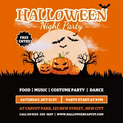 Halloween Night Party Instagram Post