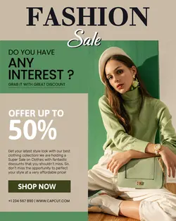 Fashion Sale Offer Up to 50% Instagram Potrait