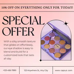 Beauty & Eye Shadow Event Promotion Minimalist