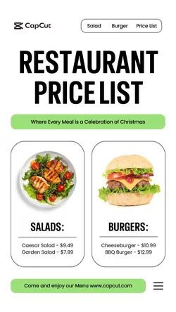Restaurant Price List Tiktok Post