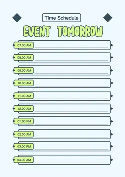 Event Time Schedule Pastel Color Element