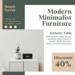 Minimalist Furniture Table Instagram Post