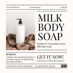 Organic Body Soap Promotion Instagram Post