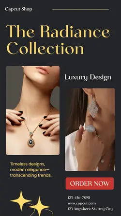 Black Yellow Jewelry Collection Instagram Story