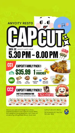 Menu Board Instagram Story