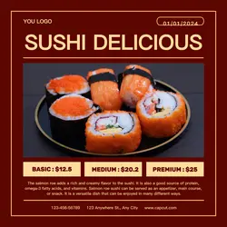 Sushi Japanese Food Instagram Post