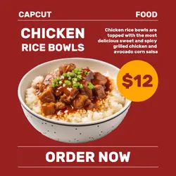 Food Rice Bowl Display Instagram Post