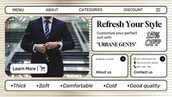 Fashion Suit Promotion Twitter Post