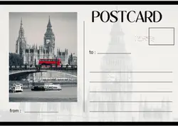 Non-marketing Postcard, London Black and White Postcard