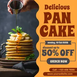 Food Pancake Sale Instagram Post