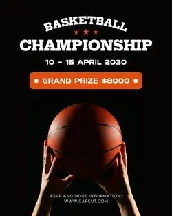 Black Basketball Championship Instagram Post