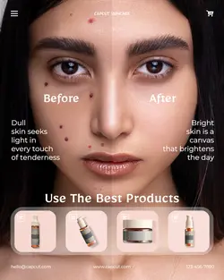 Beauty Before After Skincare Instagram Potrait