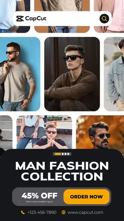 Black Modern UI Man Fashion Collection Instagram Story