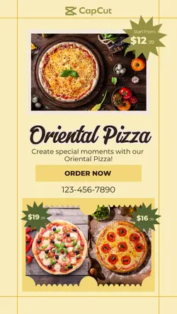 Food & Beverage Oriental Pizza Instagram Story