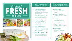 food and beverage Menu Fresh food Green Block