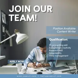 Minimalist Creative Team Recruitment Instagram Post