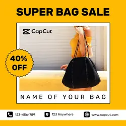 Fashion yellow background Promotion Instagram Post