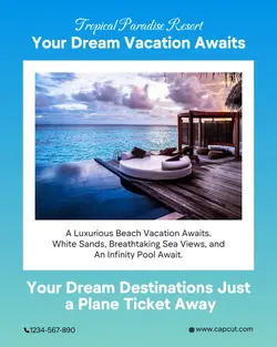 Travel Industry Resort Advertising Instagram Poster