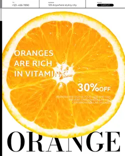 Foods & Beverage Oranges Discounts Minimalist