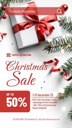 Christmas Decoration Promotion Instagram Story