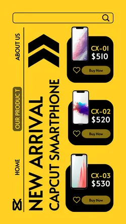 Electronics Smartphone New Arrival Instagram Story Yellow Black