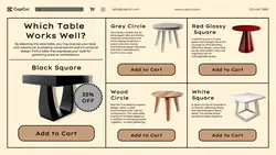 Furniture Table Light Brown Product Display Twitch Banner