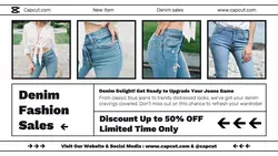 Fashion Style Denim Promotion Twitter Post