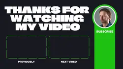 Non-marketing Youtube End Screen Black Green