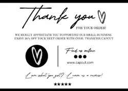 Non-Marketing business thank you cards