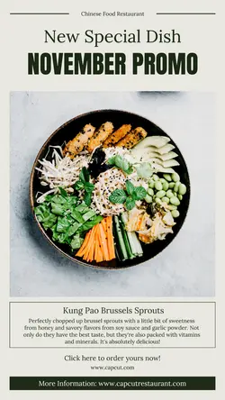 Chinese Food Promotion Kung Pao Brussels Sprouts