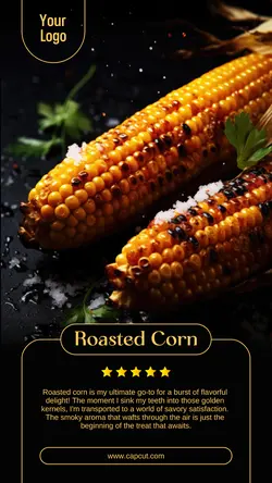 Food Roasted Corn Testimonials Instagram Story