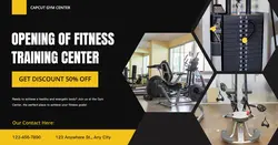 GYM Center Opening Facebook App Ad