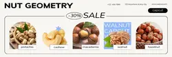 Foods & Beverage Nut Geometry Promotion Minimalist