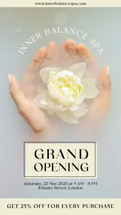 Beauty Care Spa Grand Opening Instagram Story