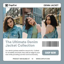 Fashion Denim Jacket Display Instagram Post