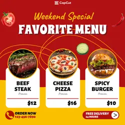 Weekend Special Favorite Menu Instagram Post