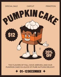 Pumpkin Cake Sale Promotion Instagram Post