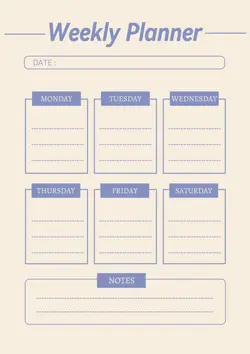 Weekly Planner Simple Template
