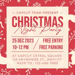 Christmas Party Invitation Card Instagram Post